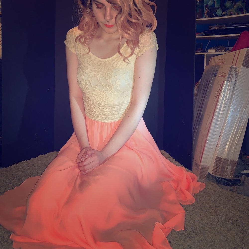 Pink skirt dress